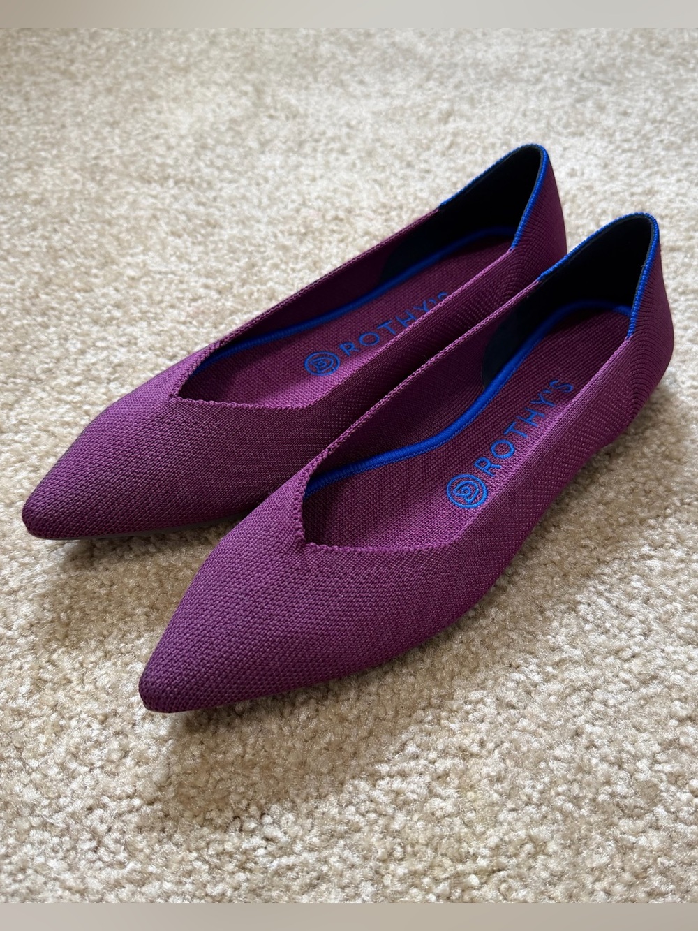 New Rothy’s The Point Original in Orchid purple, size 8 OG Point